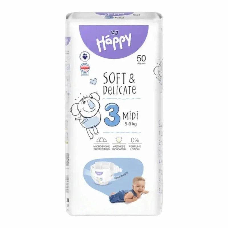 Couches Happy 5-9 kg Taille 3 50 Pcs