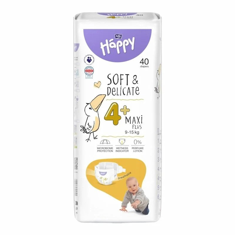 Couches Happy 9-15 kg Taille 4+ 40 Pcs