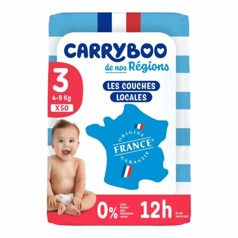 Couches Carryboo Taille 3 (4-9) kg 50Pcs