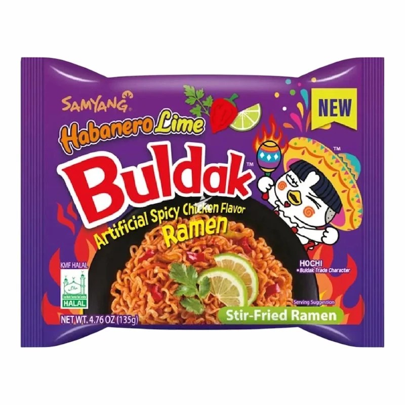 Samyang Buldak Nouilles Poulet Épicé Habanero Lime 140g