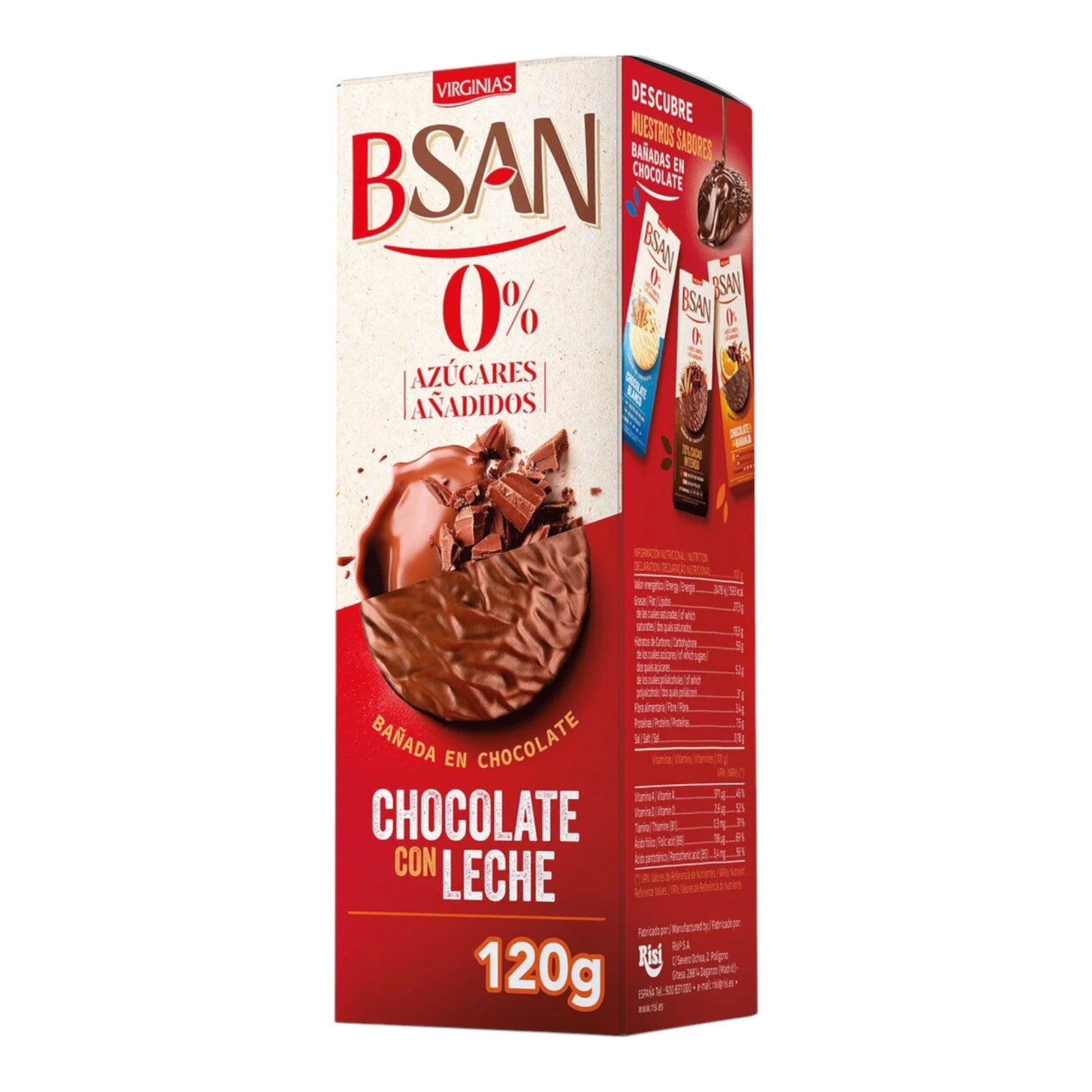 Bsan Biscuit Enrobé chocolat au lait Sans Sucre 120 g