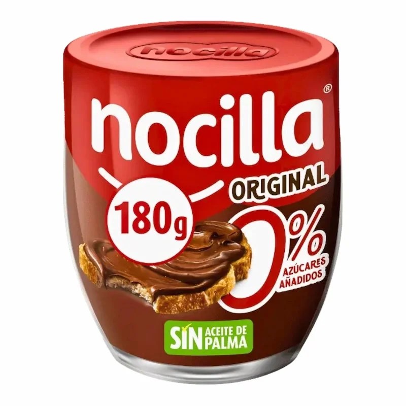 Nocilla Pâte à Tartiner Original Sans Sucre 180g