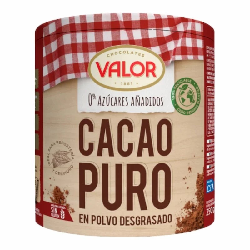 Cacao Pur en Poudre Dégraissé Sans Sucre 250g