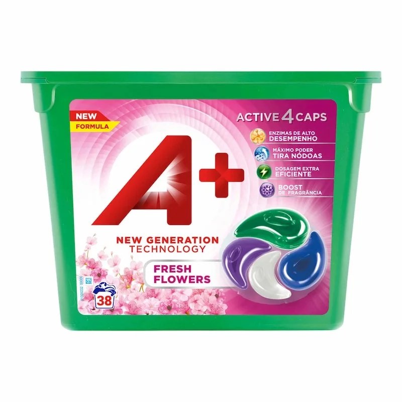 A+ Capsules Lessive Matic Fresh Flowers 38 Capsules