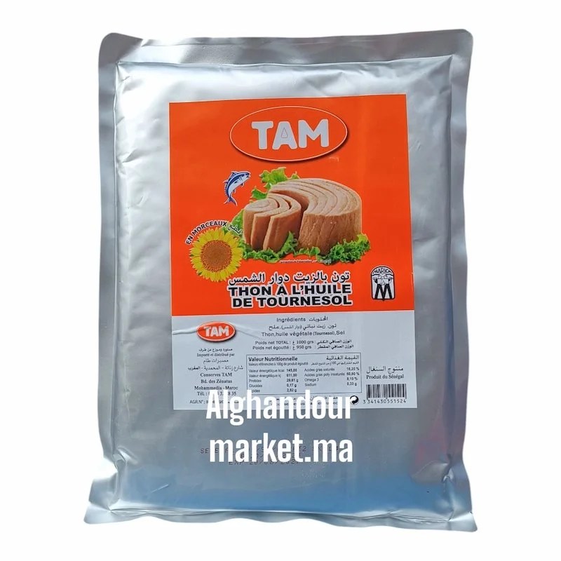 Thon Tam a huile de tournesol 1000g