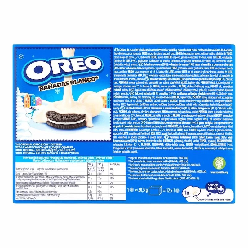 Oreo Biscuits Enrobés de Chocolat Blanc X6pcs