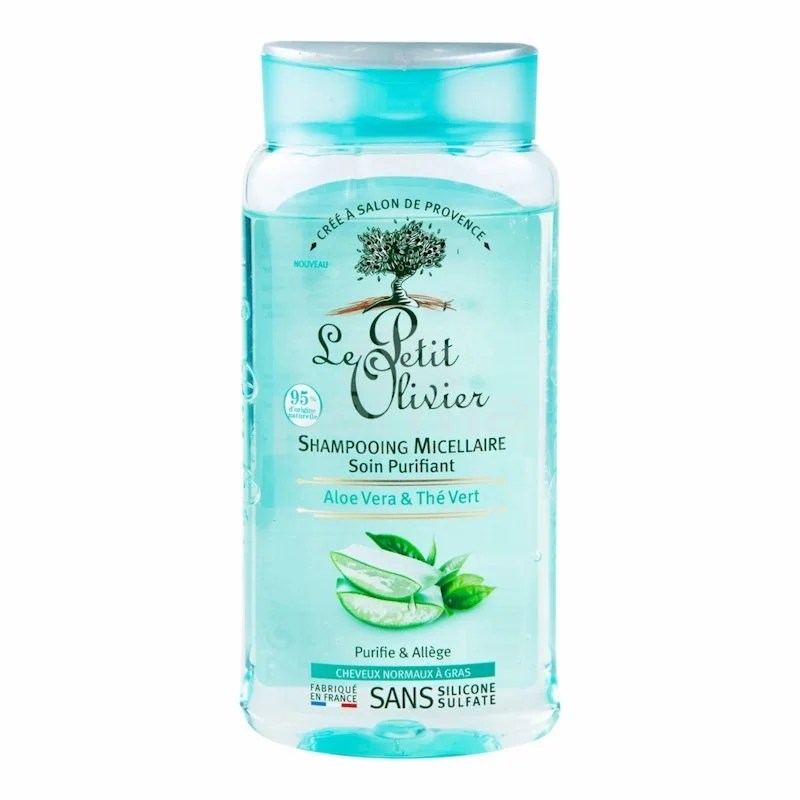 LE PETIT OLIVIER – Shampooing Micellaire Purifiant Aloe Vera & Thé Vert 250ml