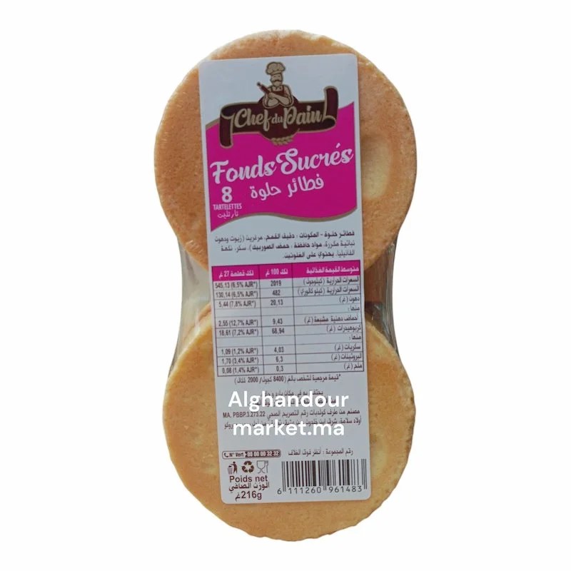 Fonds Sucrés 8 pièces – Chef du Pain
