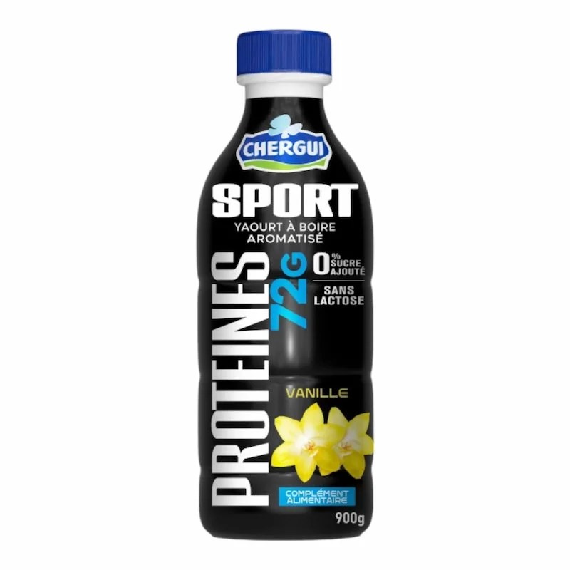 CHERGUI Sport – Yaourt à Boire Protéiné Vanille 900ml