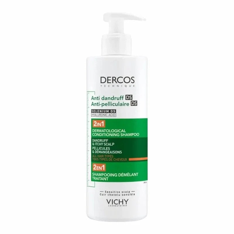 VICHY DERCOS – Shampooing 2 en 1 Anti-Pelliculaire DS & Démêlant 200ml