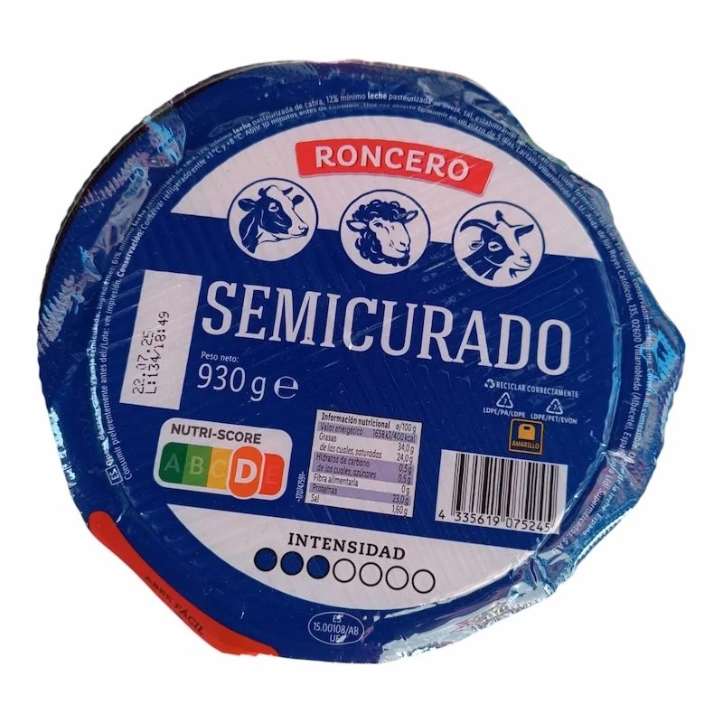 Fromage Mélange Semicurado Roncero Environ 930g