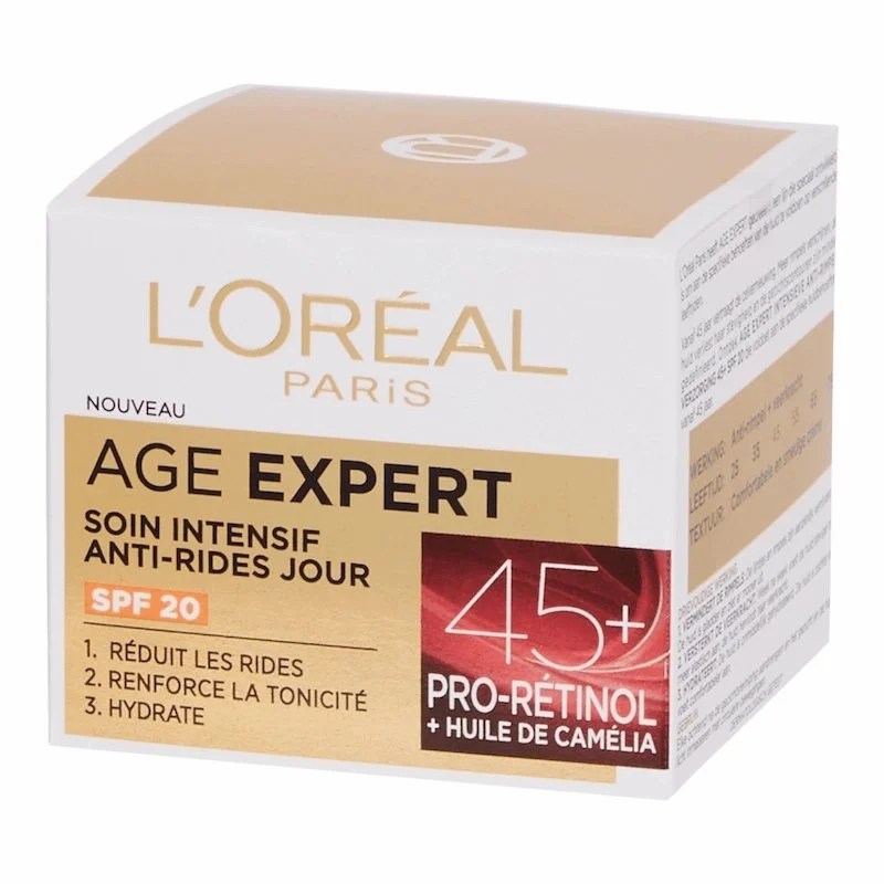 L’Oréal Paris Crème de Jour Triple Action Anti-Âge 45+ au Pro-Rétinol – 50 ml