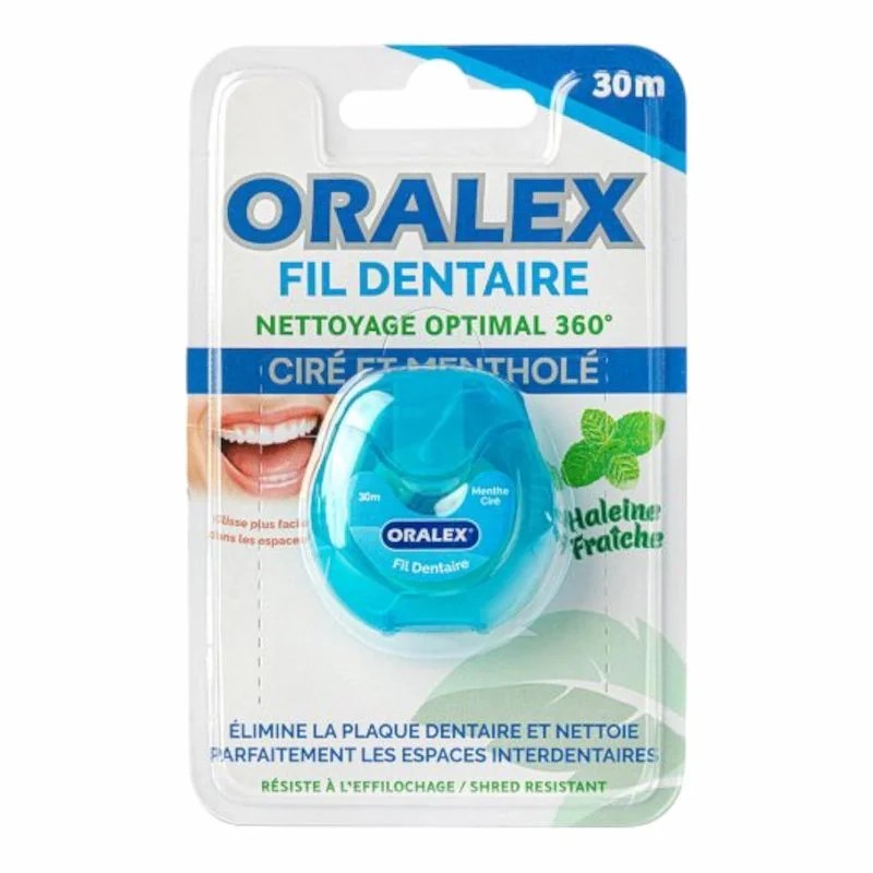 Oralex Fil Dentaire Ciré et Mentholé – 30m