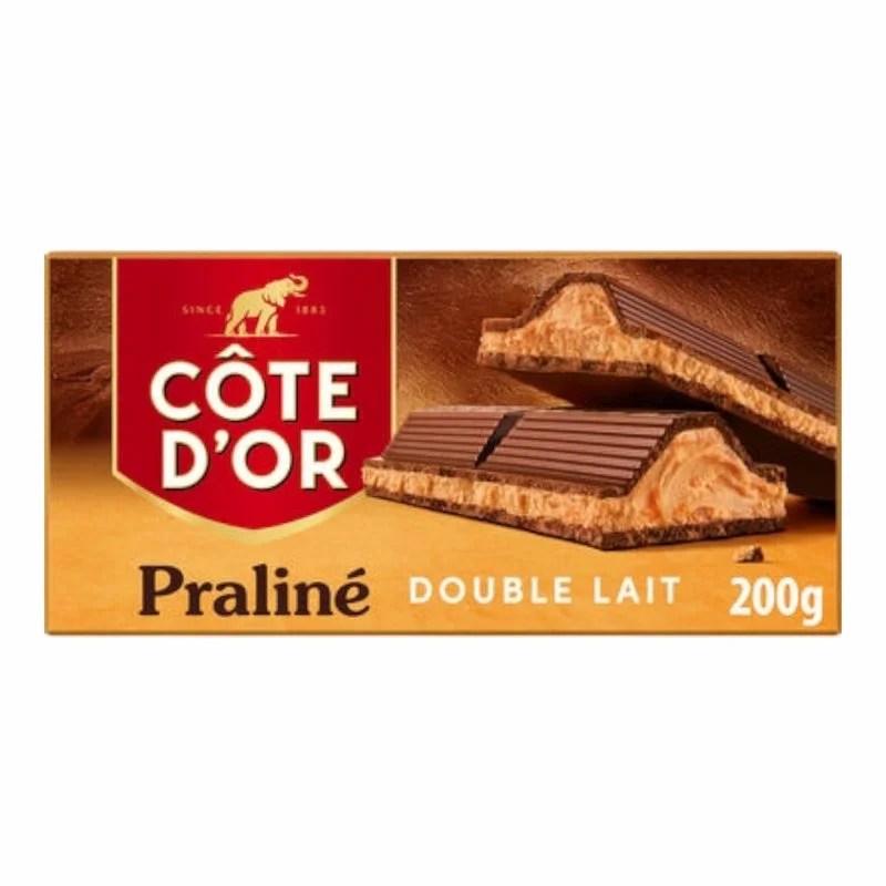 Cote d’Or – Tablette Praliné Double Lait – 200 g