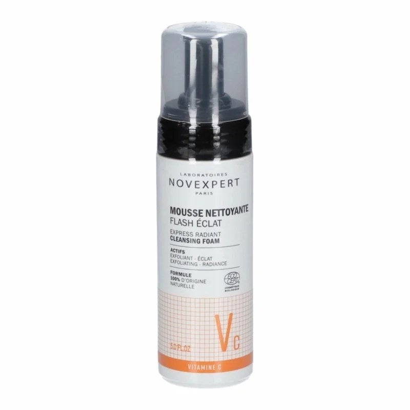 Novexpert Mousse Nettoyante Flash Éclat 150 ml – Teint Lumineux & Peau Nette