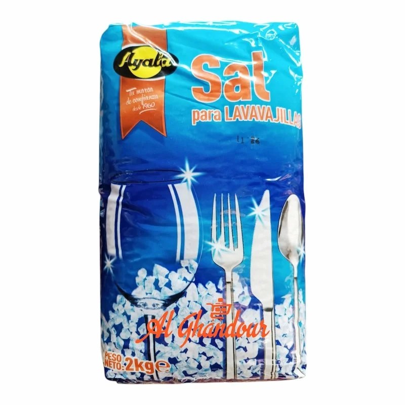 Sel Lave-Vaisselle AYALA 2 kg – Anti-Calcaire Efficace
