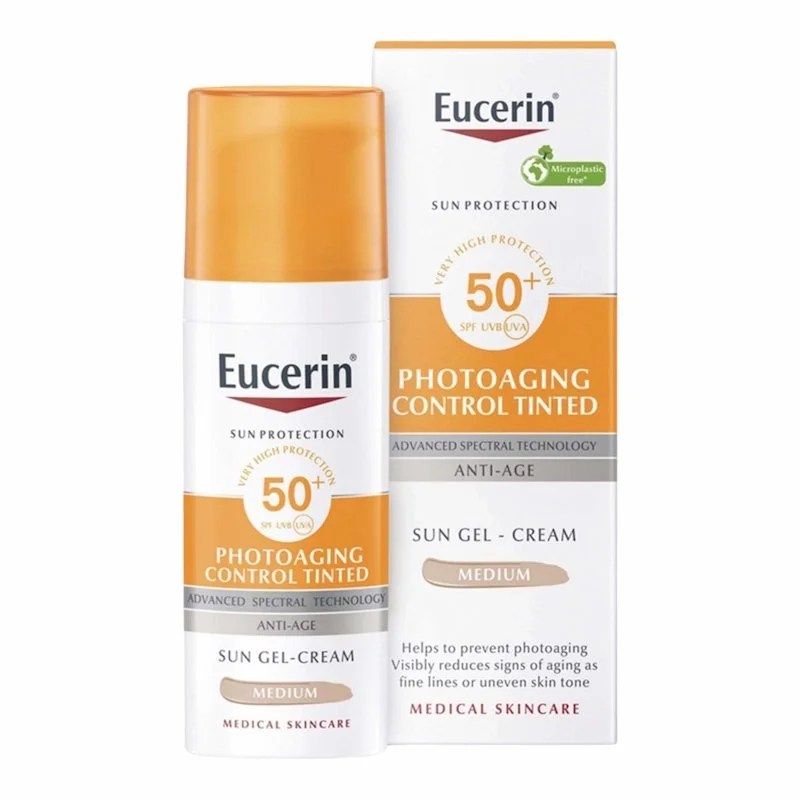 Eucerin Photoaging Control Tinted Sun Gel-Crème SPF 50+ – Teinte Medium – 50 ml