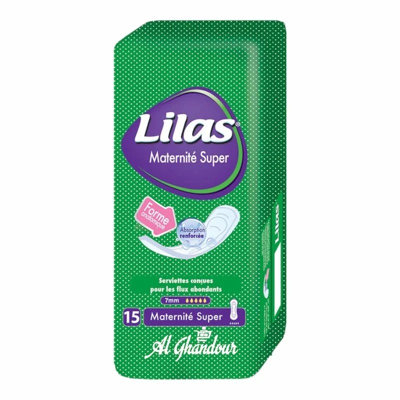 Lilas Serviette Maternité 7mm