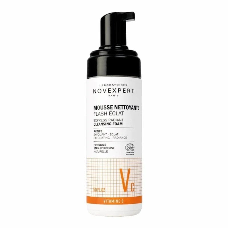 Novexpert Mousse Nettoyante Flash Éclat à la Vitamine C – 150 ml