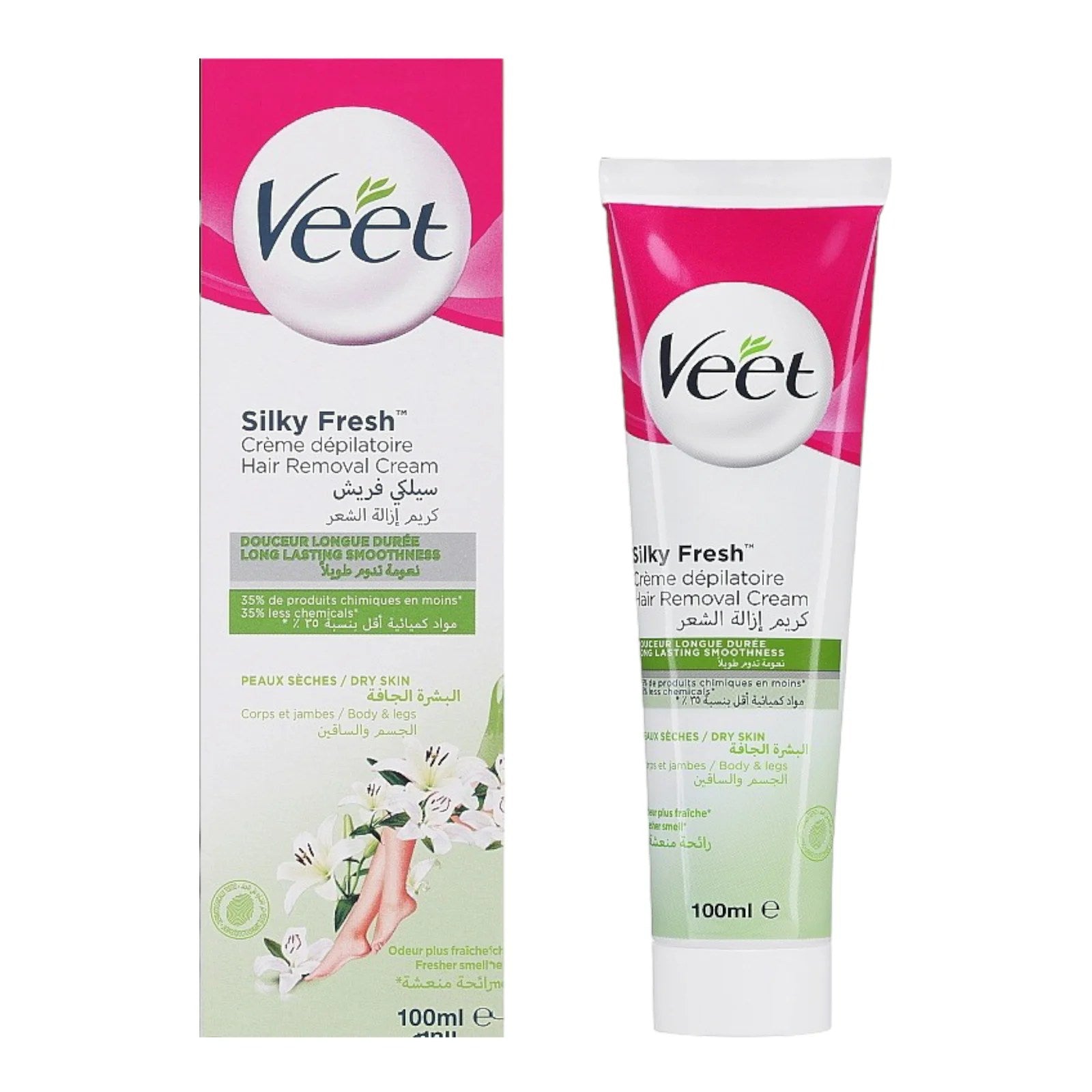 Veet – Creme Dépilatoire pour Peaux Sèches 100ml