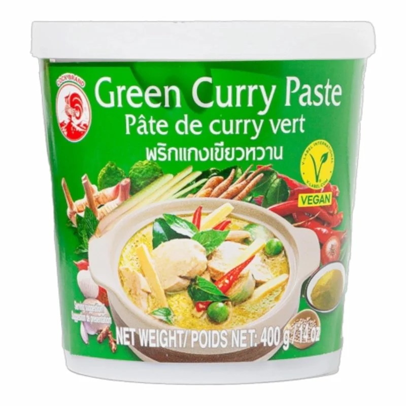 Pate de Curry Vert Thai Sans Exhausteurs de Goût – 400 g – Saveurs Authentiques d’Asie
