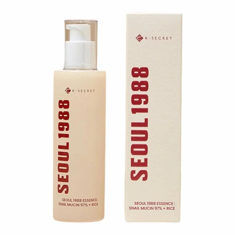 KSECRET Essence SEOUL 1988 – Snail Mucin 97% + Riz – 100 ml – Hydratation Intense & Régénération Éclatante