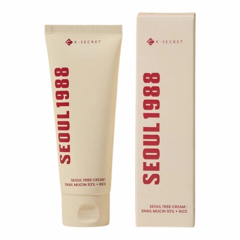 KSECRET Creme SEOUL 1988 – Snail Mucin 93% + Rice – 100 ml – Régénération et Éclat Naturel
