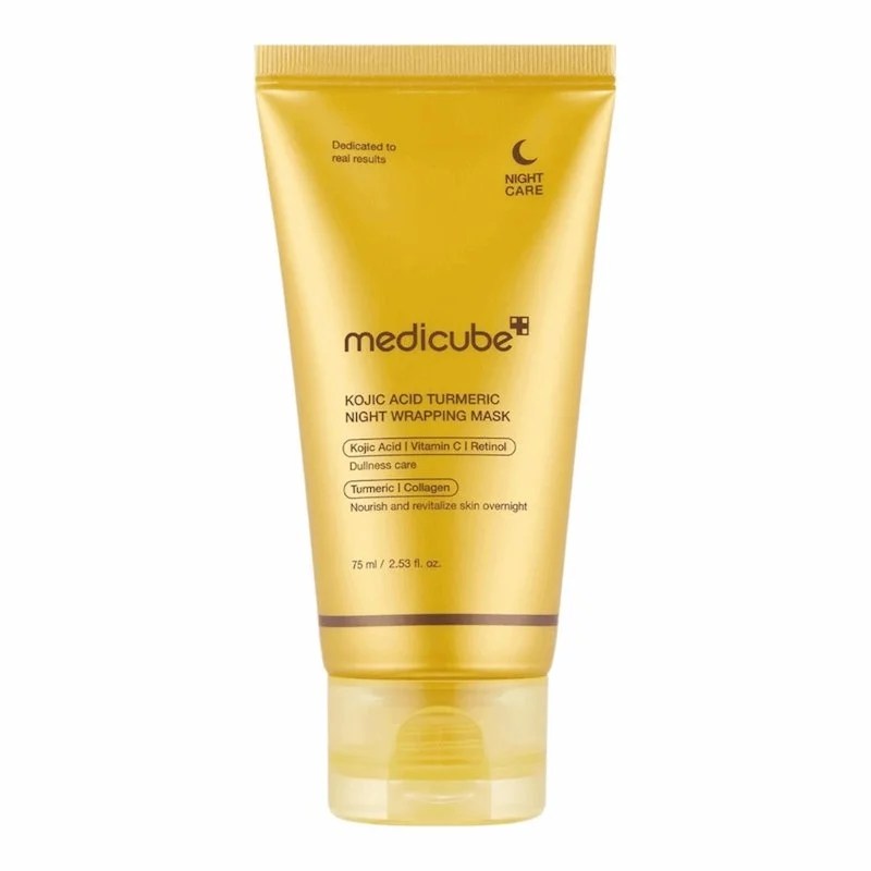 MEDICUBE – Masque de Nuit Eclaircissant au Curcuma et Acide Kojique – 75 ml