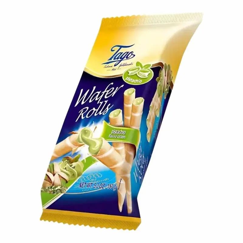 Tago Gaufrettes Enroulées Fourrées à la Crème de Pistache – 150g My Store