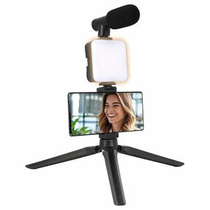 Kit Vlogging Smartphone – Poignée Stabilisée, Microphone Stéréo & Lumière LED My Store