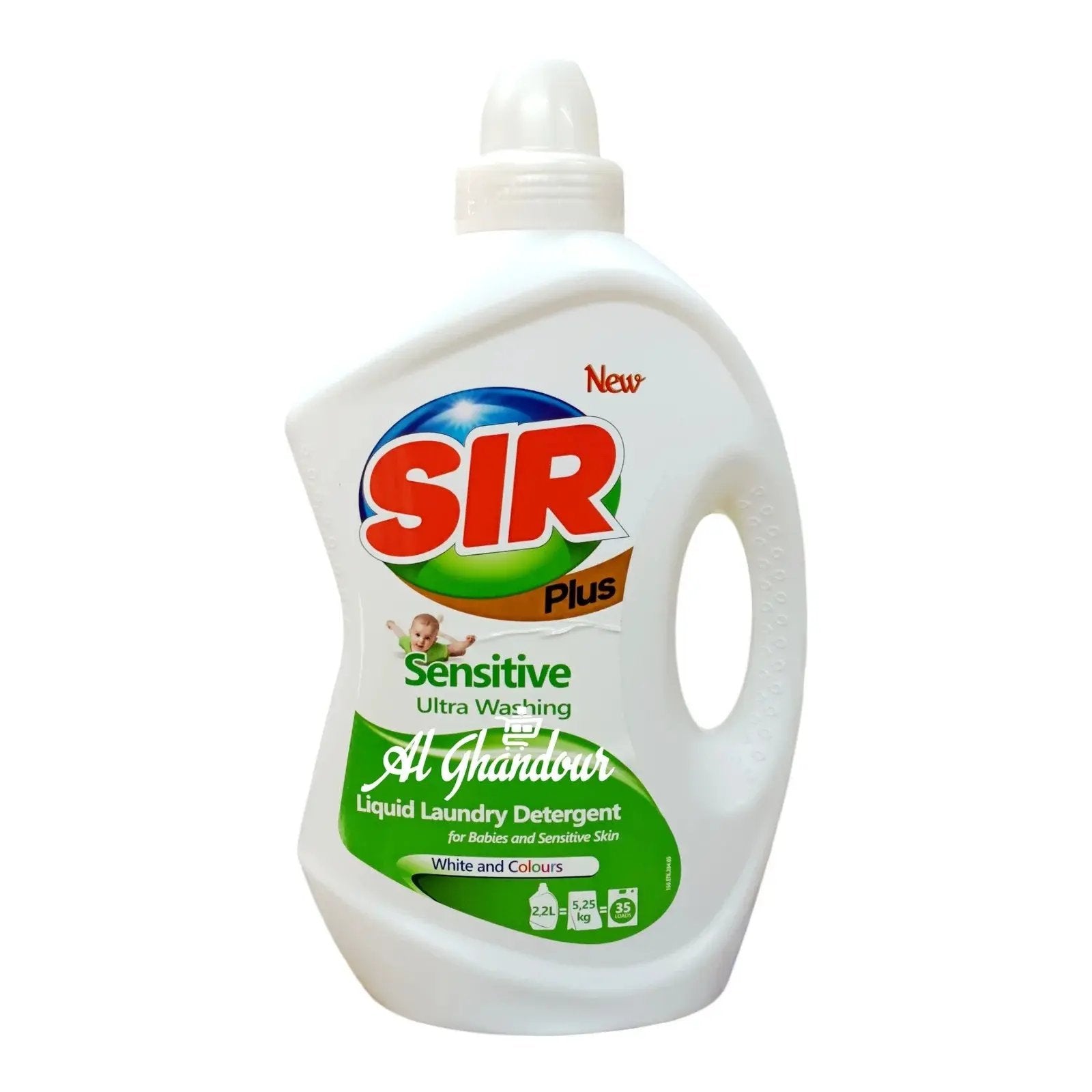 Sir Plus Lessive Liquide pour Bebes et Peaux Sensibles – Blancs & Couleurs – 2.2L My Store