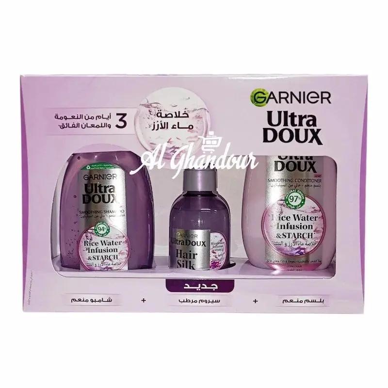Coffret Garnier Ultra Doux Eau de Riz – Shampoing 200ml + Après-Shampoing 200ml + Serum 115ml My Store