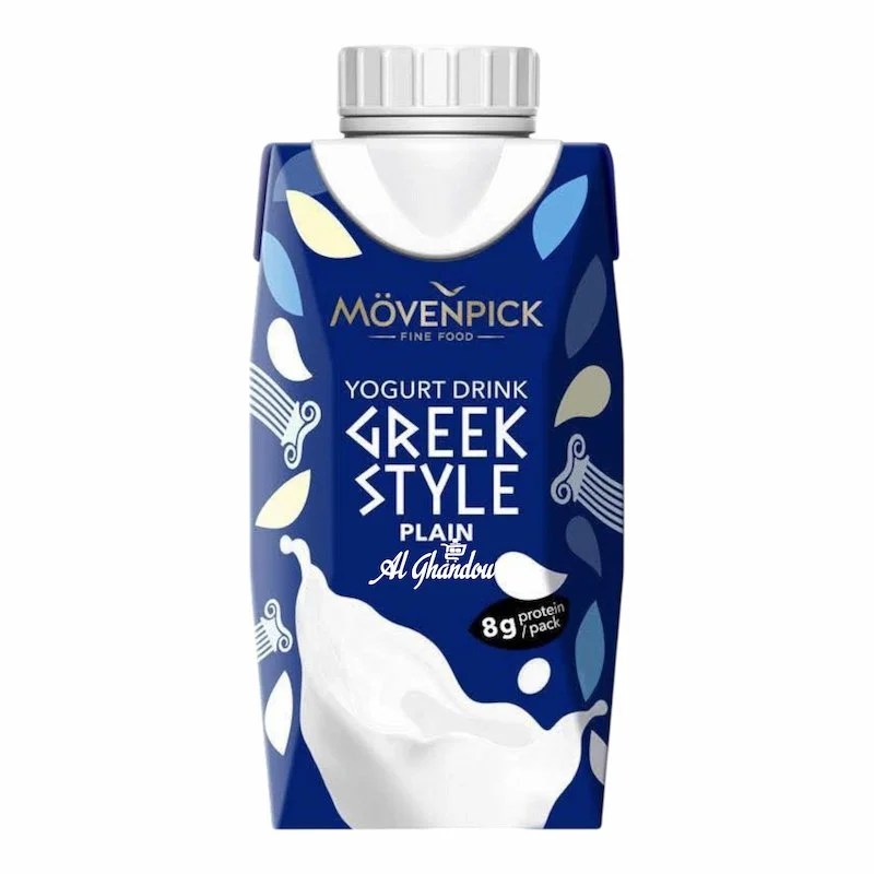 Movenpick Boisson au Yaourt Style Grec Nature – 8g Protéines – Bouteille 250ml