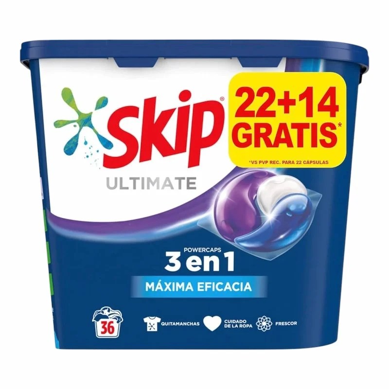 Skip Ultimate Detergent en Capsules – Efficacité Maximale – 36 Lavages