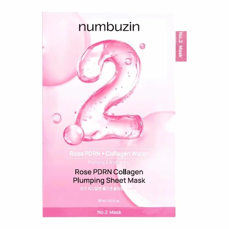 Numbuzin No 2 Rose PDRN Collagen – Masque Tissu Repulpant