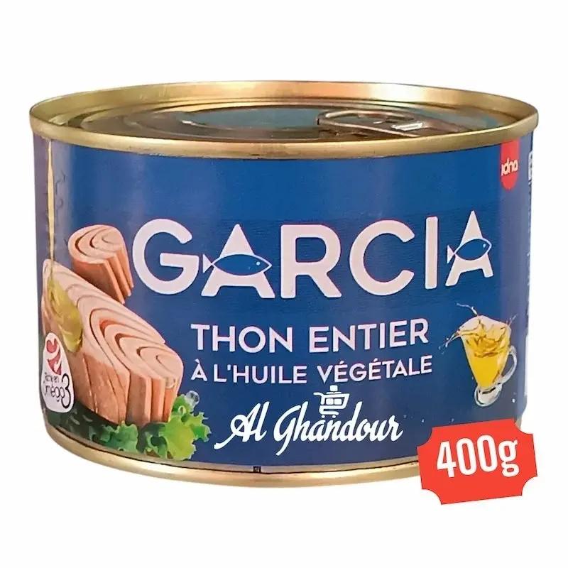 Thon Entier Garcia à l’huile végétale 400 g – Goût savoureux et riche en protéines My Store