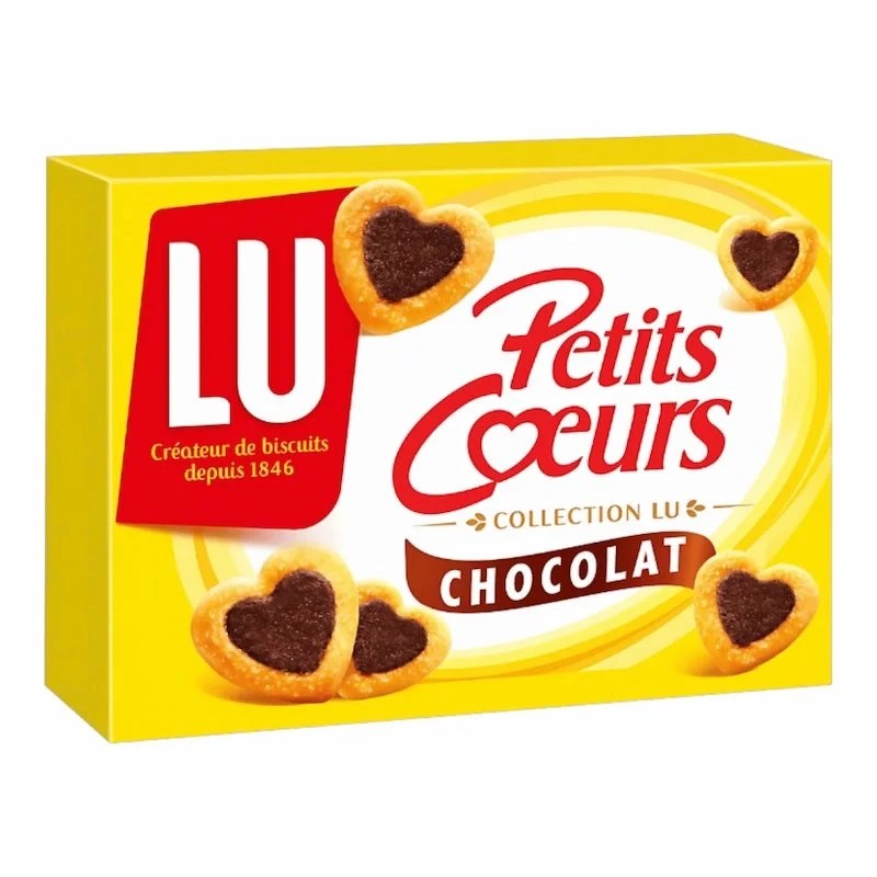 Biscuit Feuillete au Chocolat Petits Coeurs – 125g | LU – Plaisir Gourmand et Croquant