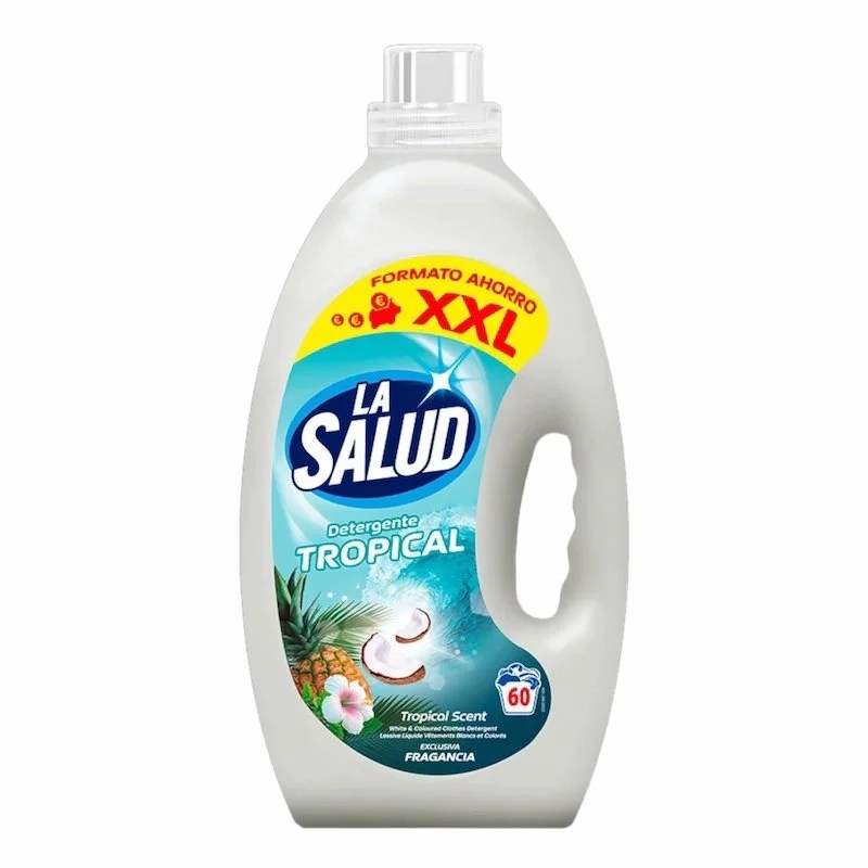 LA SALUD Detergent Liquide Tropical – 4 L | Propreté et Fraîcheur pour Votre Linge