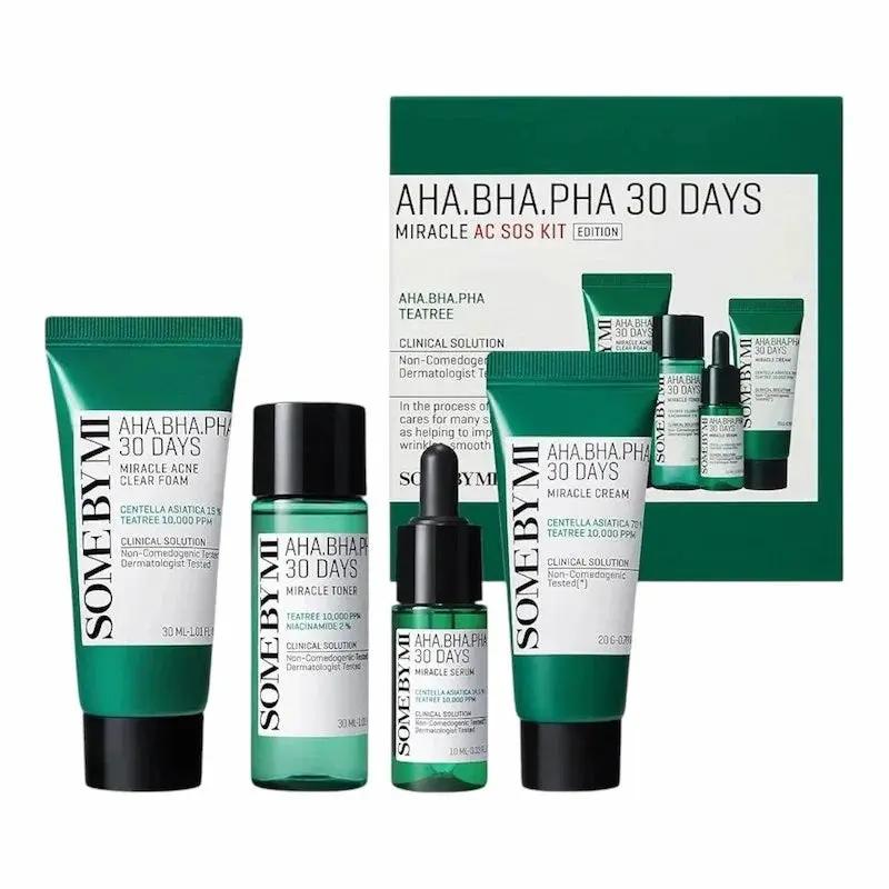Some By Mi 30 Days Miracle AC SOS Kit AHA.BHA.PHA – Soin complet anti-imperfections My Store