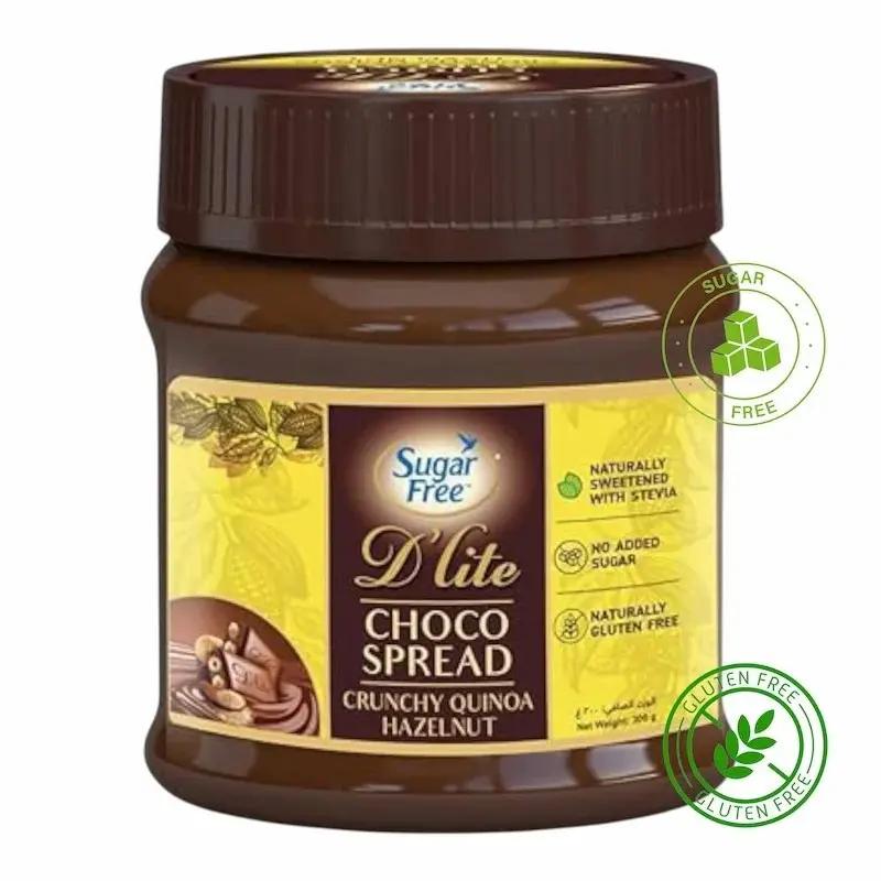 D Lite Pate a Tartiner au Chocolat Sans Sucre avec Quinoa Croquant & Noisette – 300g My Store