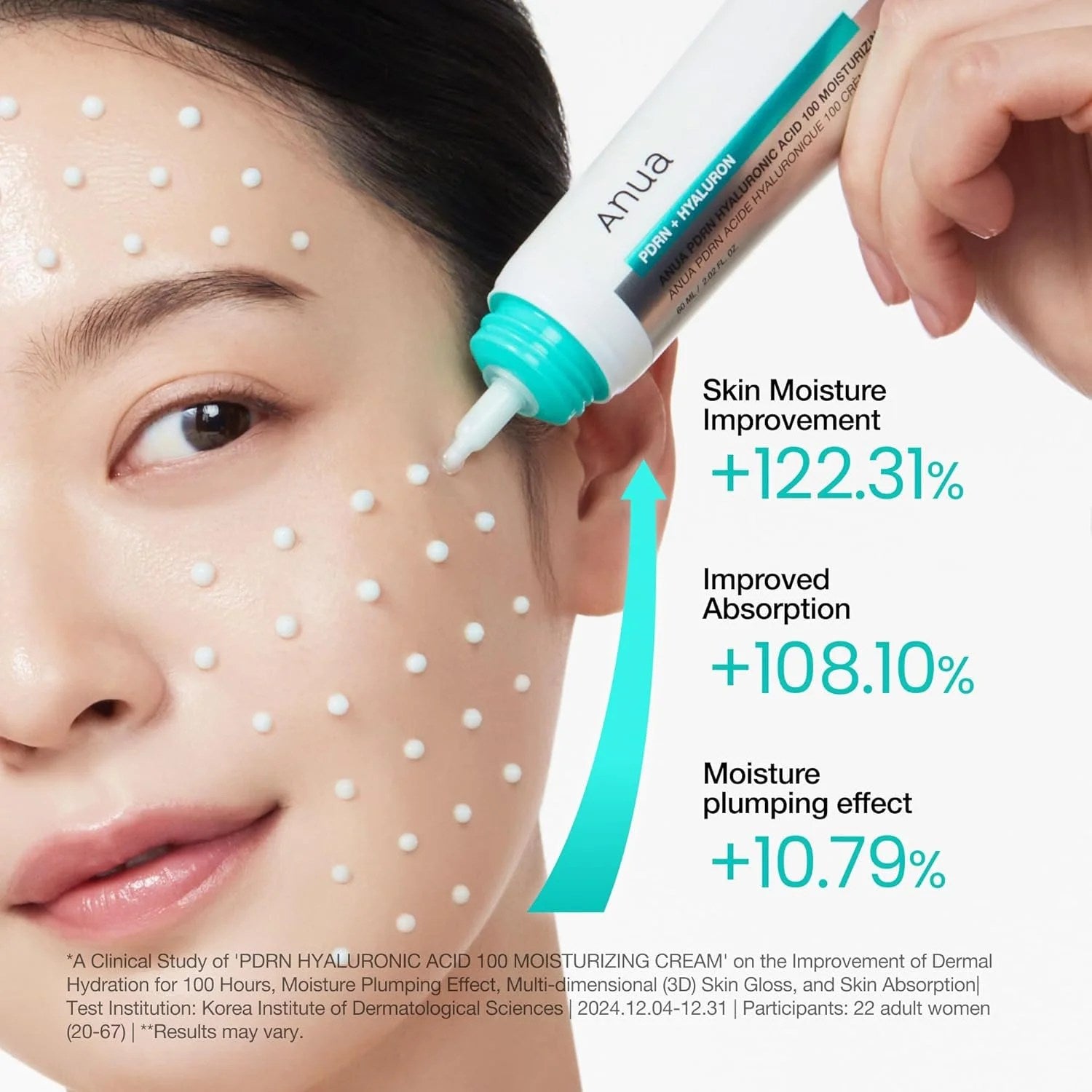 Anua PDRN Hyaluronic Acid 100 Creme Hydratante – 60 ml