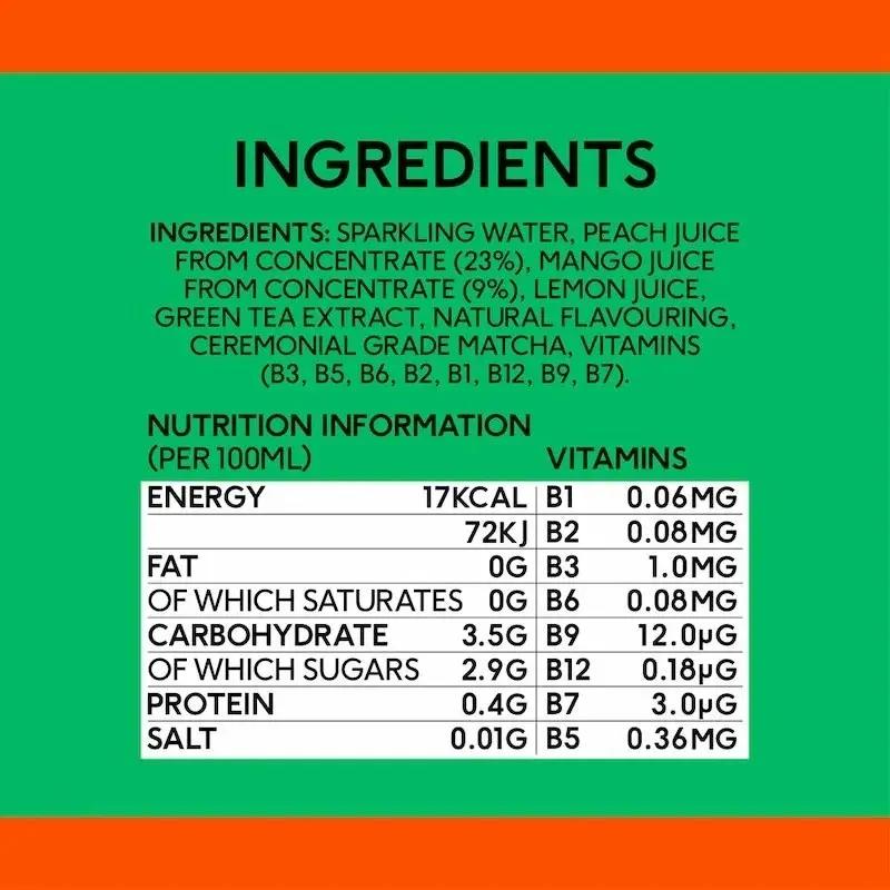 Boisson Energisante Naturelle au Matcha et Peche – Perfect Ted 250ml My Store