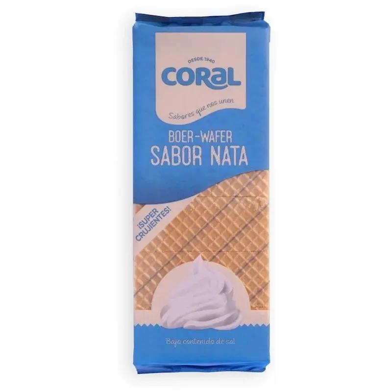Coral Wafer Sabor Nata – Gaufrettes croustillantes fourrées à la crème de nata, paquet 330 g My Store