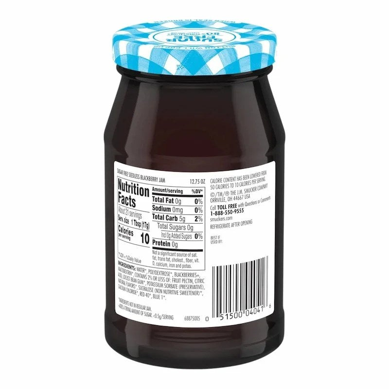 Smuckers Confiture de Mures Sans Sucre et Sans Graines 360g – Douceur Naturelle et Saveur Authentique