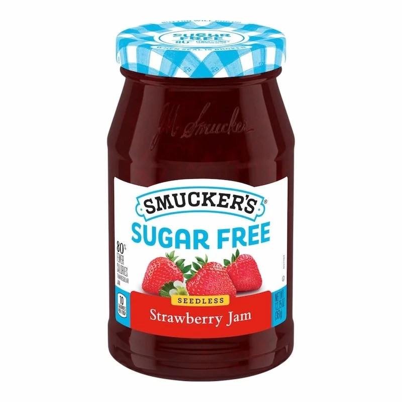 Smuckers Confiture de Fraises Sans Sucre 360g – Saveur fruitée, légère et sans pépins