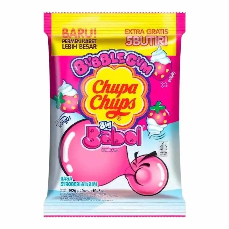 Chupa Chups Big Babol Strawberry Cream 152g – Chewing-gum fraise onctueuse, moelleux et ludique My Store