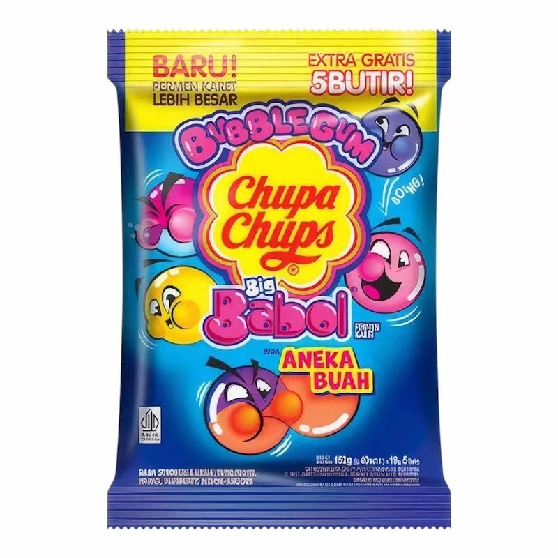 Chupa Chups Big Babol Tutti Frutti 152g – Chewing-gum saveur tutti-frutti