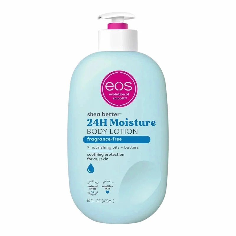 Eos Shea Better Body Lotion – Fragrance Free 473 ml – Hydratation Intense Sans Parfum
