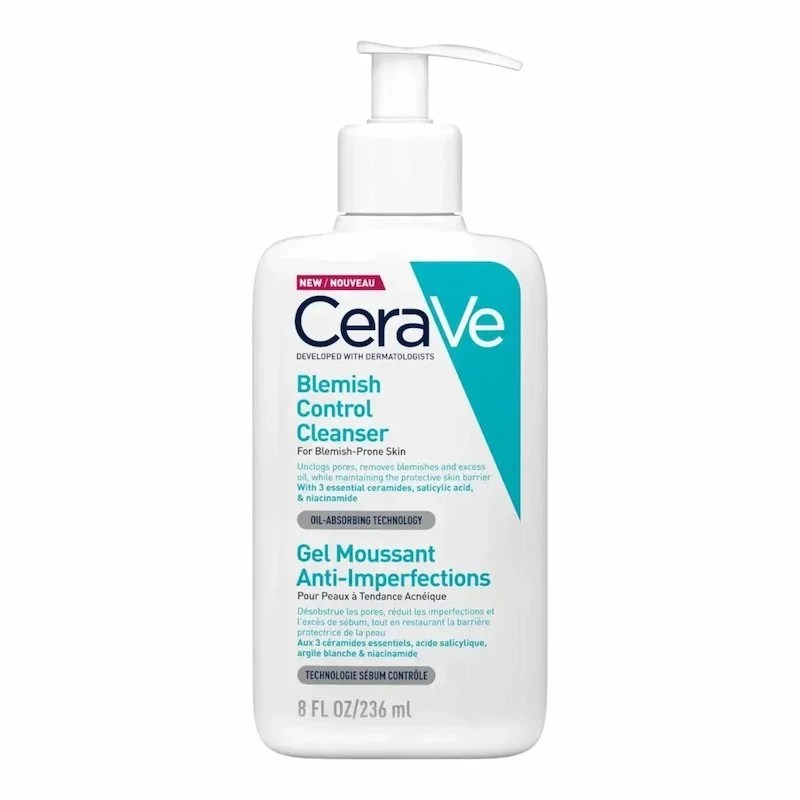 CeraVe Gel Moussant Nettoyant Anti Imperfections Peau à Tendance Acnéique – 236 ml –