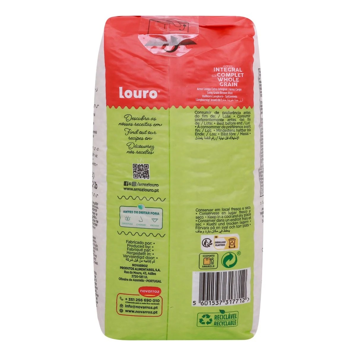Louro Riz Complet 1 kg – Qualité Supérieure, Naturel et Riche en Nutriments